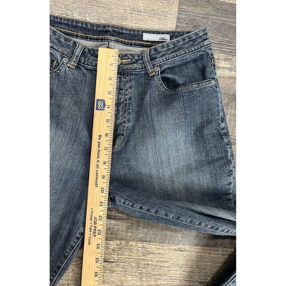Chicos Platinum Jeans Women 1.5 Regular Blue Denim Quartz Mid Rise Stretch - Picture 7 of 10